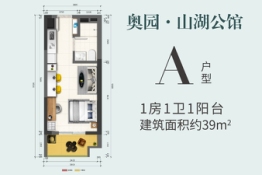 恩平泉林黄金小镇1室1厅1厨1卫建面39.00㎡