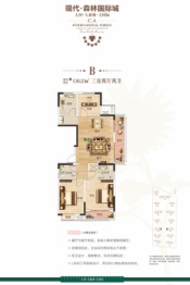 现代·森林国际城3室2厅1厨2卫建面130.23㎡