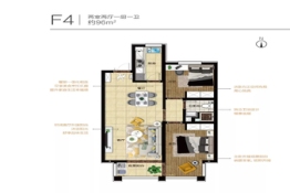 利民·城上城2室2厅1厨1卫建面96.00㎡