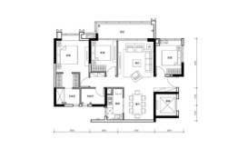 保利和光晨樾3室2厅1厨2卫建面104.00㎡