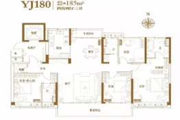 镇平碧桂园4室2厅1厨2卫建面185.00㎡