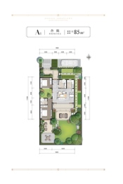 绿城田园牧歌2室2厅1厨2卫建面85.00㎡