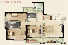 左邻丽景2期3室2厅1厨2卫建面115.75㎡