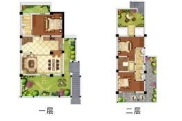 云境（大理苍海高尔夫国际社区）3室2厅1厨3卫建面68.00㎡