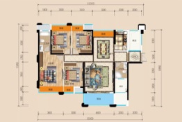 城际·温哥华4室2厅1厨2卫建面147.43㎡