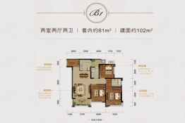 西永9号2室2厅1厨2卫建面102.00㎡