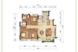 香满庭4室2厅1厨2卫建面149.00㎡