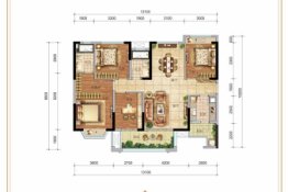 香满庭4室2厅1厨2卫建面137.00㎡