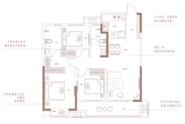 正弘·悦府3室2厅1厨2卫建面116.00㎡