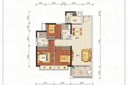 中泰峰境3室2厅1厨2卫建面96.00㎡