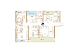 中建·公园府4室2厅1厨2卫建面142.12㎡