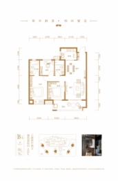 梅岭馨语3室2厅1厨2卫建面105.00㎡