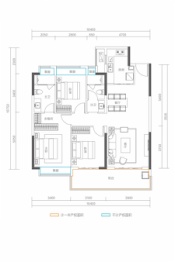 融创高隆湾3室2厅1厨2卫建面123.87㎡