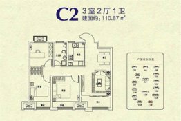 歌风佳苑3室2厅1厨1卫建面110.87㎡