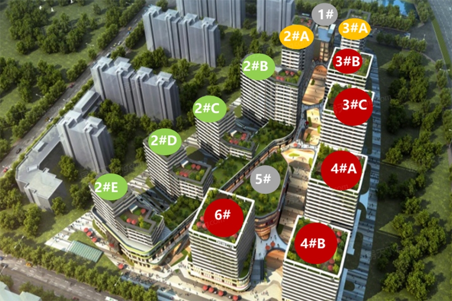 楼栋分布效果图拖动图片可以查看其它楼栋信息