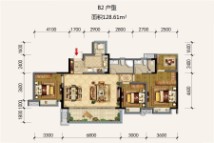 领地.蘭台府一期1号楼B2户型图