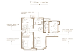 贻成学府壹号3室2厅1厨2卫建面114.00㎡