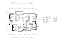 02户型约123.8㎡