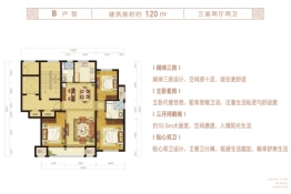 绿城·荷畔春风3室2厅1厨2卫建面120.00㎡