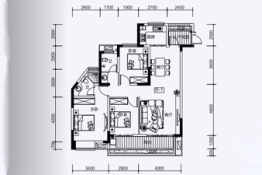 学府港湾二期3室2厅1厨2卫建面110.00㎡