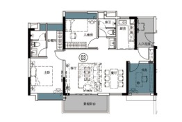 越秀·东坡2室2厅1厨2卫建面91.00㎡