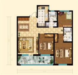 建邦·垅锦墅3室2厅1厨2卫建面123.00㎡