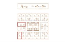 美景芳华A户型建面约45-50平米