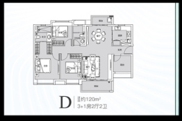 绿地广清国际城3室2厅1厨2卫建面120.00㎡