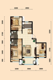 恒益·幸福嘉苑3室2厅1厨2卫建面125.99㎡