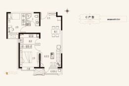 中建·和悦国际2室2厅1厨1卫建面89.22㎡