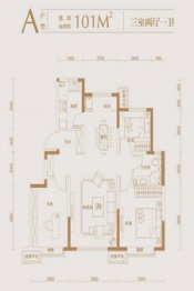 天地源·熙樾湾3室2厅1厨1卫建面101.00㎡