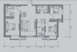 元福绿都3室2厅1厨2卫建面112.69㎡