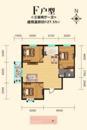 明昊家园3室2厅1厨1卫建面27.55㎡