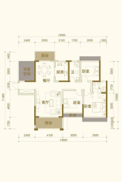 瀚海·领秀城4室2厅1厨2卫建面116.07㎡