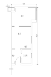 华银·天鹅湖国际生态城1室1厅1厨1卫建面55.16㎡