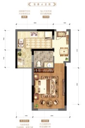 奥园公园壹号1室1厨1卫建面35.98㎡