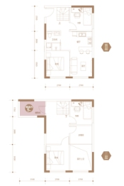 鸿泰城市广场4室2厅1厨1卫建面68.00㎡