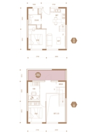 鸿泰城市广场3室2厅1厨1卫建面52.00㎡