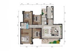 保利熙园4室2厅1厨2卫建面142.00㎡