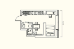 龙创·新世纪1室1厅1厨1卫建面45.27㎡