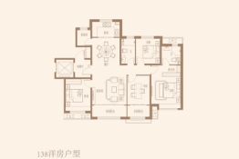 雪山·金茂逸墅4室2厅1厨2卫建面138.00㎡