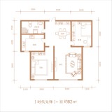 金科·文秀雅苑82平米两室两厅一卫