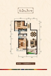 开亮崇德苑2室2厅1厨1卫建面89.17㎡