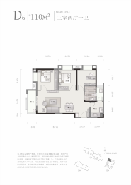 梧桐花园3室2厅1厨1卫建面110.00㎡