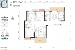 长房·云西府3室2厅1厨2卫建面120.00㎡