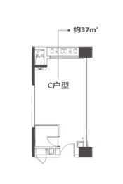 华润琨瑜府1室1厅1厨1卫建面37.00㎡