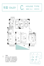 中奥天玺3室2厅1厨2卫建面114.00㎡