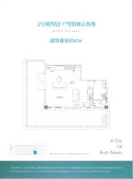 禹洲滨天地1室1厅1卫建面47.00㎡