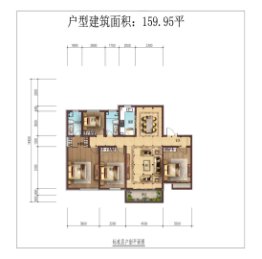 铂蓝郡4室2厅1厨2卫建面159.95㎡