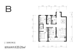 海博壹江阅3室2厅1厨2卫建面123.21㎡